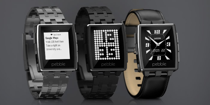 Pebble Steel iPhone & Android smartwatch.