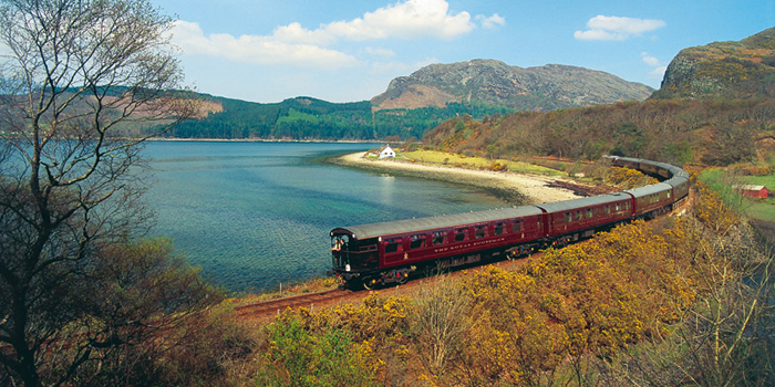 The Royal Scotsman is a Scottish luxury charter train run by Orient-Express Hotels Ltd. The train is composed of nine cars; two dining cars, five state cars, one crew car, and one observation car.