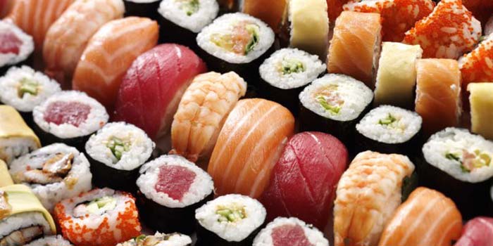 Various types of sushi.