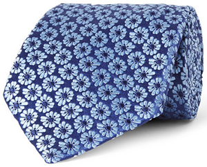 Charvet Floral-Embroidered Silk Tie: US$235.