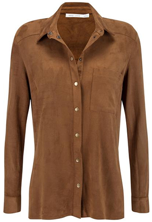 Bishop + Young Suede Button Up Shirt: US$95.