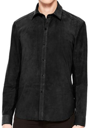 BLK DNM Women's Leather Shirt 15 Black: US$995.