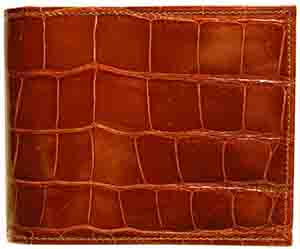 Boconi Alligator Billfold in Tan: US$698.