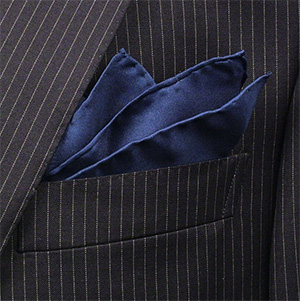 Bromleys Silk Handkerchief 43cm × 43cm Navy Hand Rolled: £15.05.