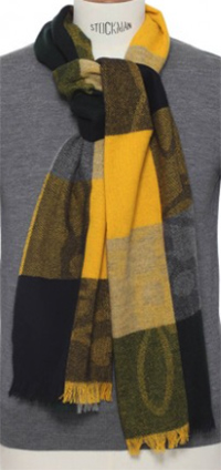 Psycho Bunny Oversized Buffalo Plaid Scarf - Chamois: US$275.