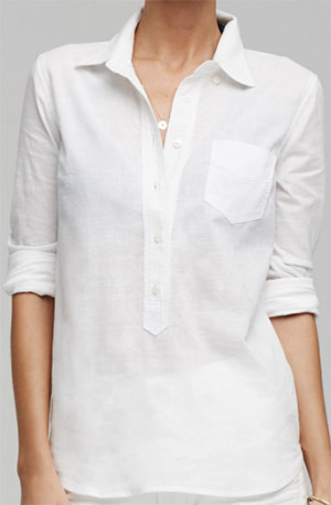 Citizens of Humanity women's Avery Shirt in white: US$198.