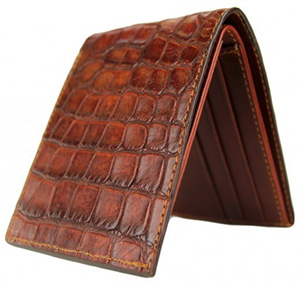 Frank Clegg Rustic Alligator Bifold Wallet: US$625.