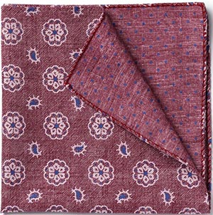 Allen Edmonds Medallion Dot Pocket Square: US$56.25.