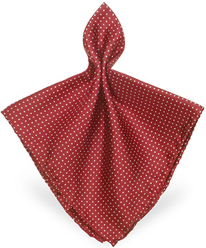 Forzieri Mini Polkadot Twill Silk Pocket Square: US$57.60.