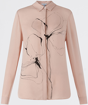 Jigsaw women's Linear Flower Silk shirt: £129.