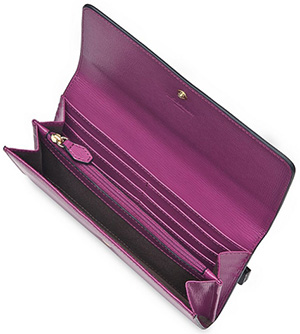 L.K.Bennett Sonia Purple Saffiano Leather Women's Wallet: £95.