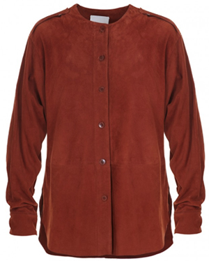 Tibi featherweight suede luxe women's shirt: US$795.