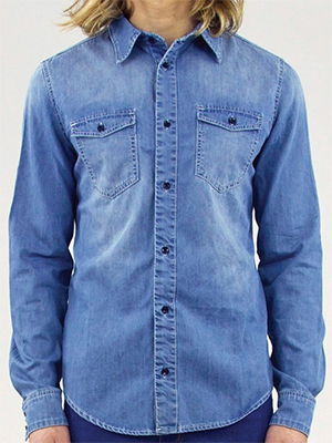 RES Denim Bobby Shirt - Farewell Blues men's shirt.