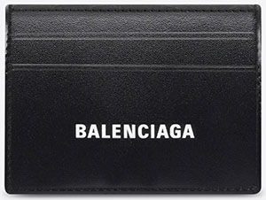 Balenciaga Cash Card Holder in black smooth calfskin: US$250.