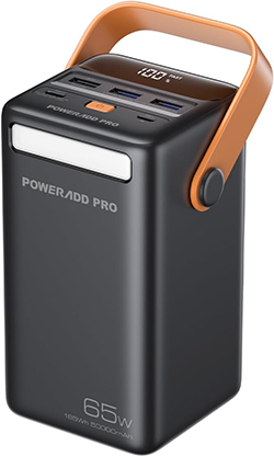 POWER?DD PRO Power Bank 50000mAh PD 65W USB C Portable Charger.