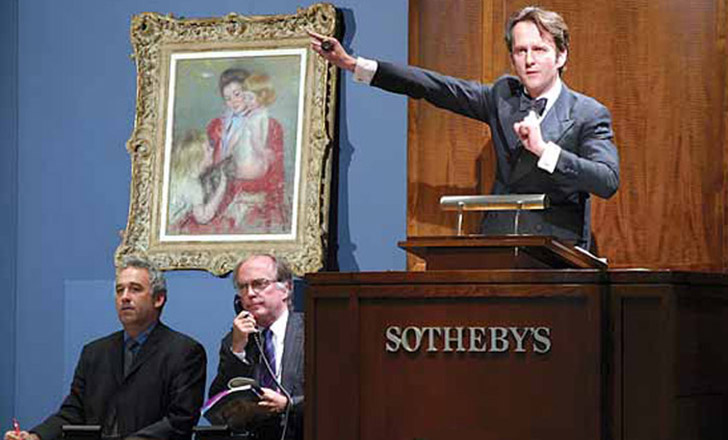 Art auction at Sotheby's, 34-35 New Bond Street, London W1A 2AA, England, U.K.