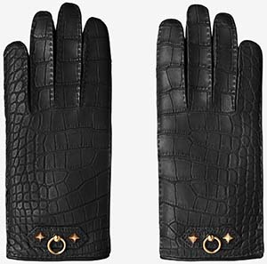 Forzieri Women's Black Italian Nappa Leather & Mink Gloves L