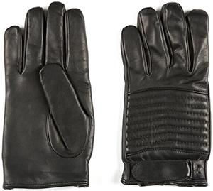 Alberto Guardiani men's black leather gloves: €143.