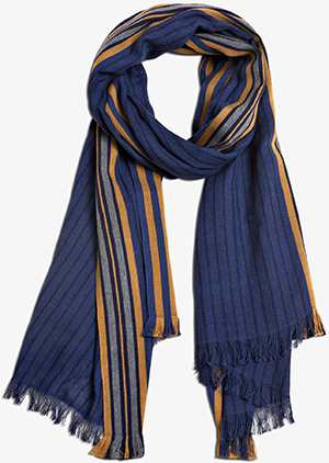 Berluti Striped Cotton Scarf: US$530.