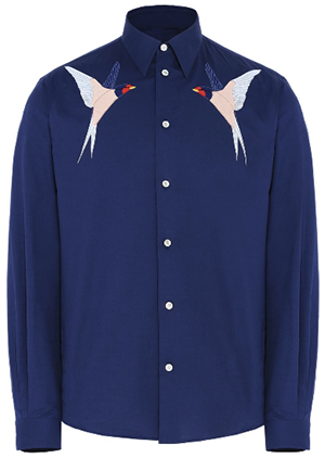 Stella McCartney Ink Embroidered Cotton men's Shirt: US$795.