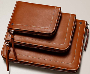 Connelly men's Leather Half Zip Wallets.