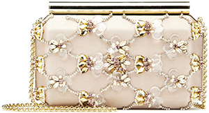 Oscar de la Renta Bisque Embroidered Satin Saya Minaudière: US$1,990.