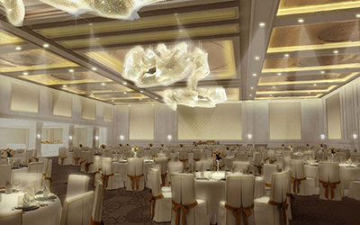 Delta Lighting Solutions Hyatt Regency Hotel Refurbishment, Ballroom/Banquet Hall, Deira, Dubai, UAE.