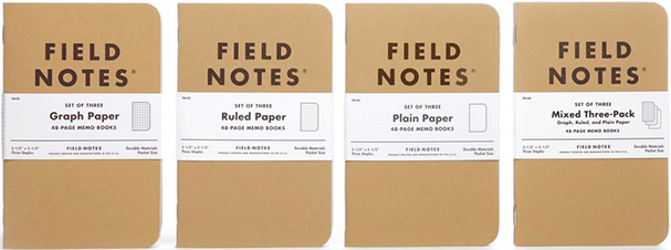 Field Notes 48-page memo books.