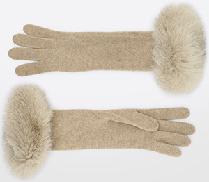 Max Mara women's wool & cashmere gloves: US$240.