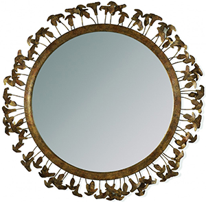 Porta Romana Mushroom Mirror - Mayan Gold.