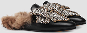 Gucci women's Princetown leather with bow slipper: US$1,980.