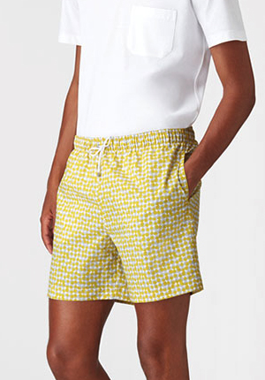 Hermès long swim trunks in '3D Cube' print: US$450.