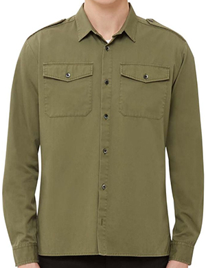 Kent & Curwen men's military shirt: £175.