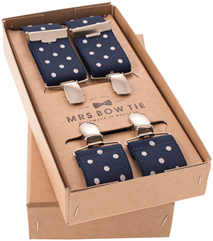 Mrs Bow Tie Broxton in French Navy Braces: US$31.69.