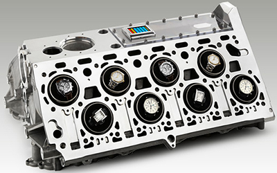 Origintimes combination of a BUGATTI 'Veyron' motor block with 16 winder modules.